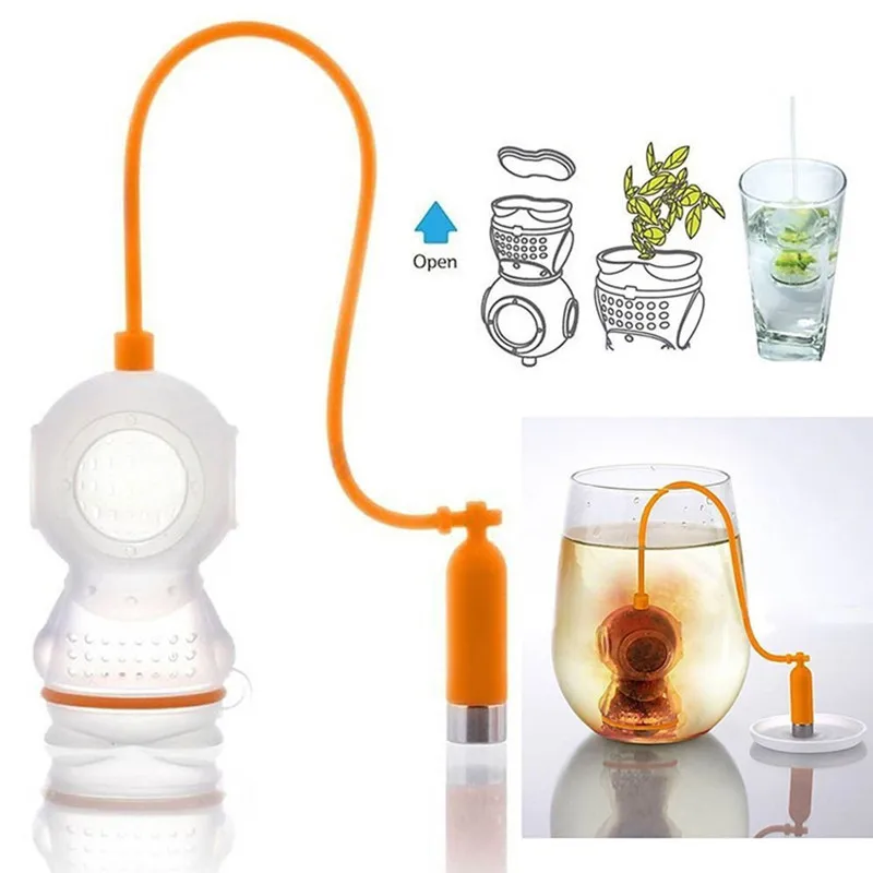 Loose Leaf Tea Infuser - Food Grade Silicone Leak Submariner Diver