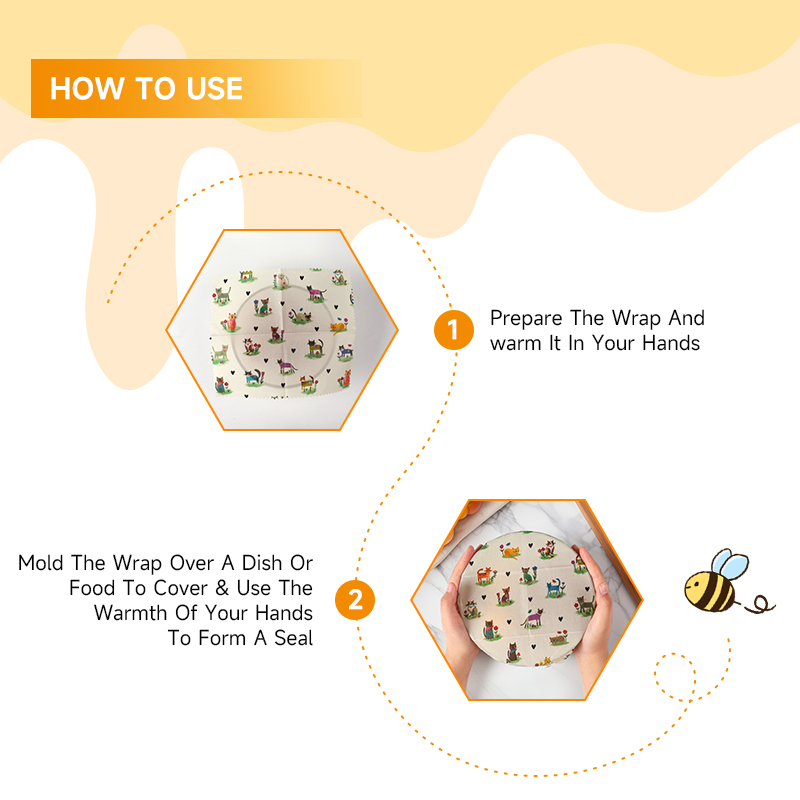 6 Packs (2S. 2M, 2L) Reusable  - Beeswax Wrap Reusable recension och pris