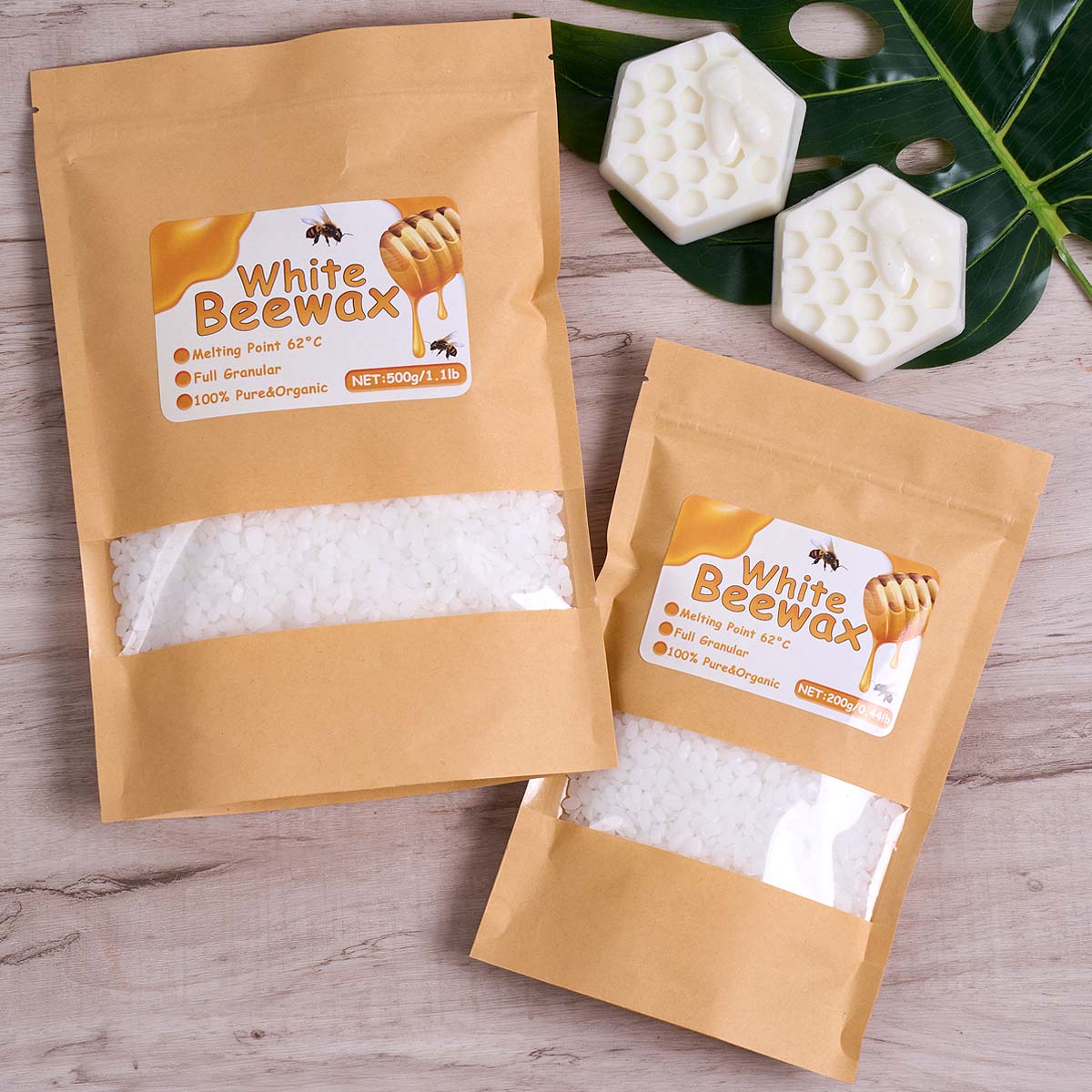 1000g White Beeswax DIY Candle - Beeswax Wrap Reusable recension och pris