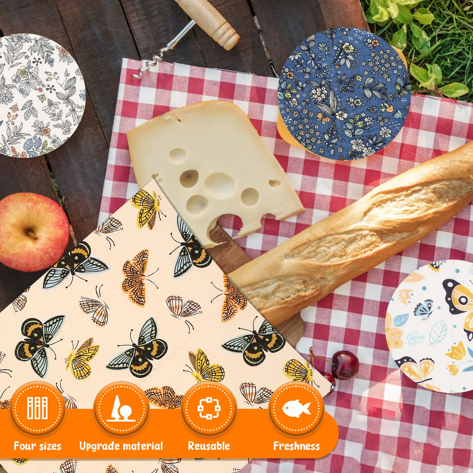 11 Pcs Beeswax Food Wrap Set R - Beeswax Wrap Reusable recension och pris